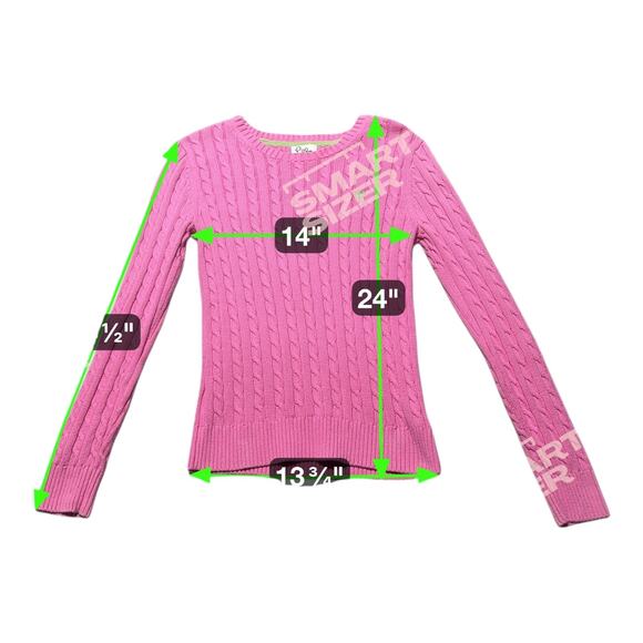 VTG Lilly Pulitzer Pink Cableknit sweater women’s small - Picture 3 of 10